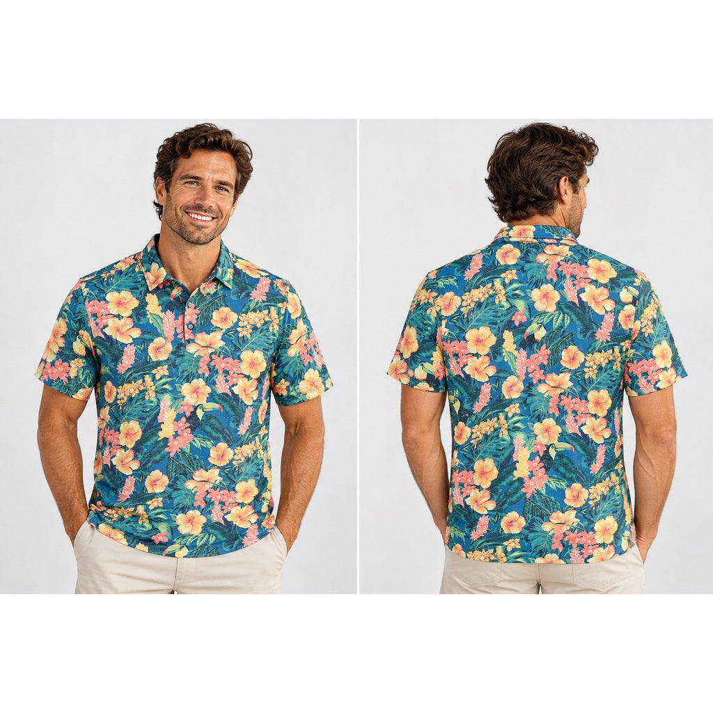 Tommy Bahama Toucan Paradise IslandZone Polo — Size 2XL