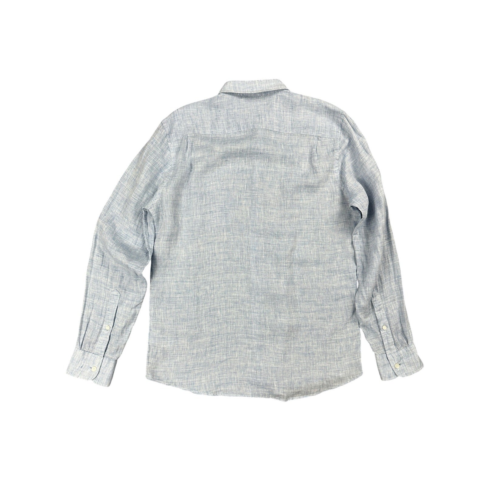 Faherty Laguna Linen Long Sleeve Shirt in Light Blue — Size Medium // Preowned