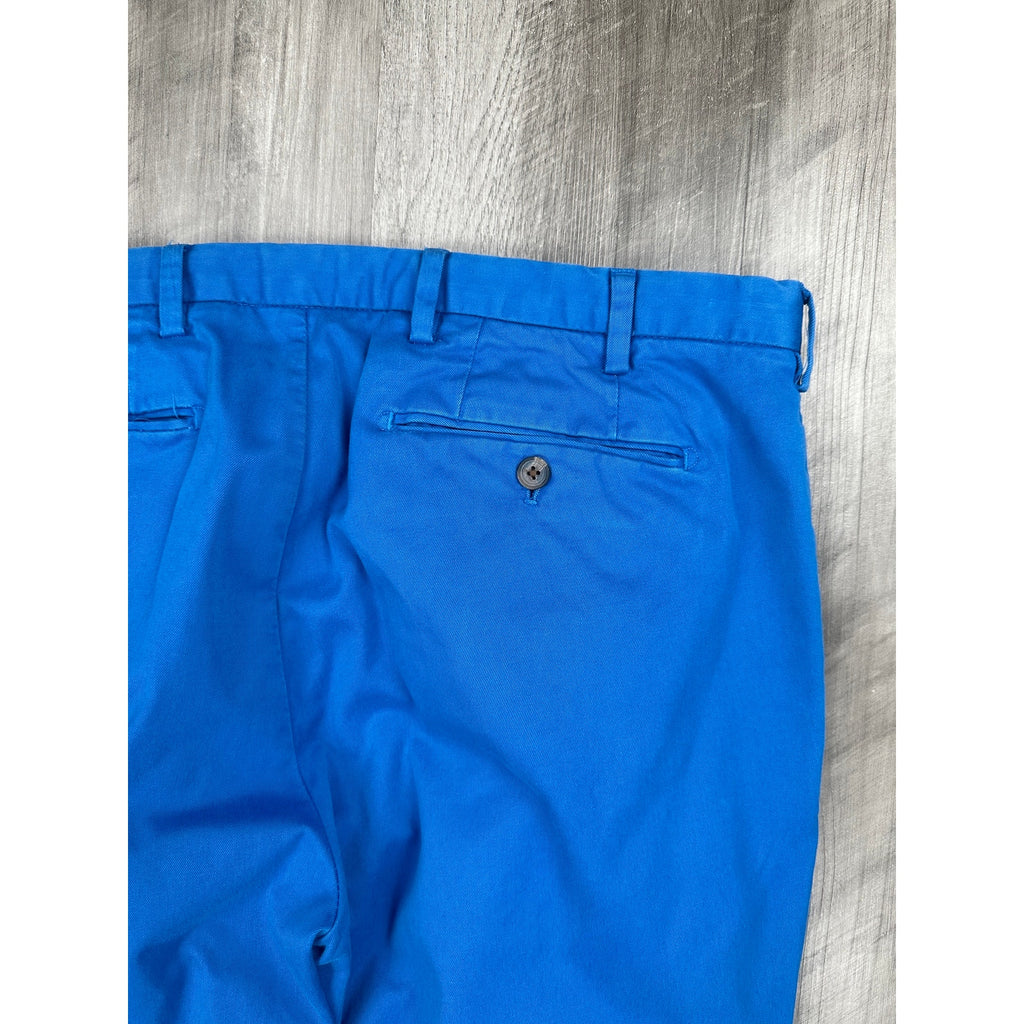 Brooks Brothers Red Fleece Garment Dyed Stretch Chino Pants in Blue — Size 36x30 // Preowned