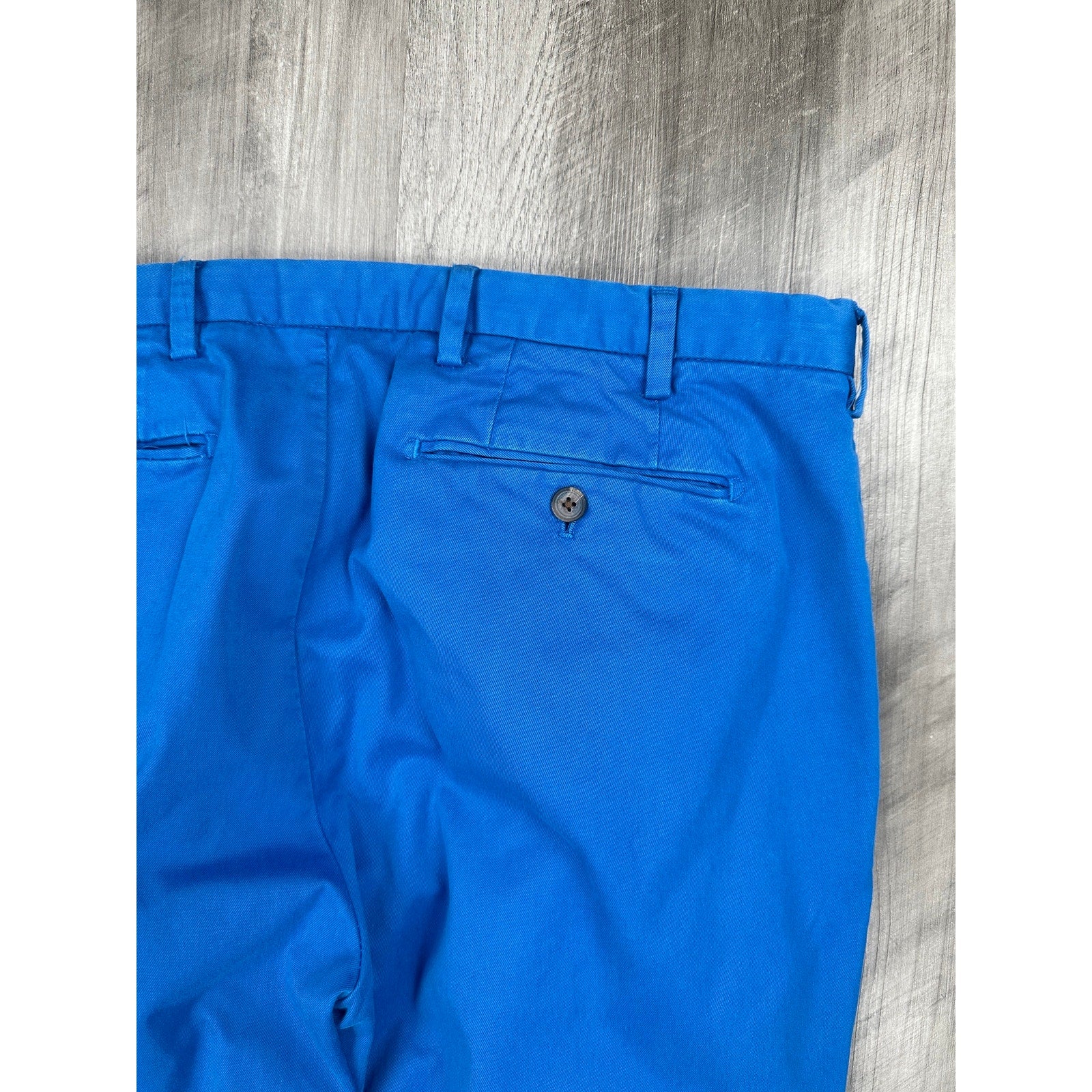 Brooks Brothers Red Fleece Garment Dyed Stretch Chino Pants in Blue — Size 36x30 // Preowned