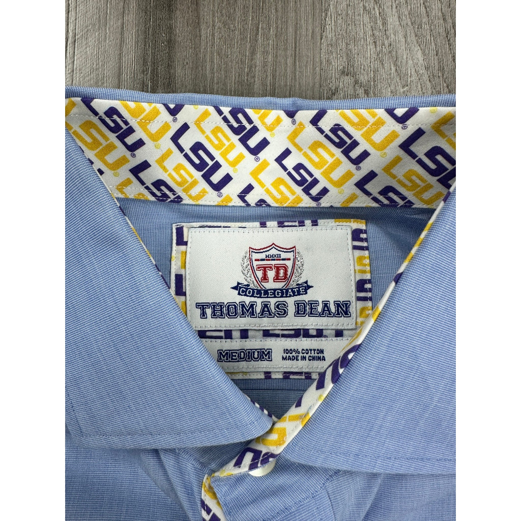 Thomas Dean LSU Tigers Collegiate Long Sleeve Button Down in Light Blue — Size Medium // Preowned