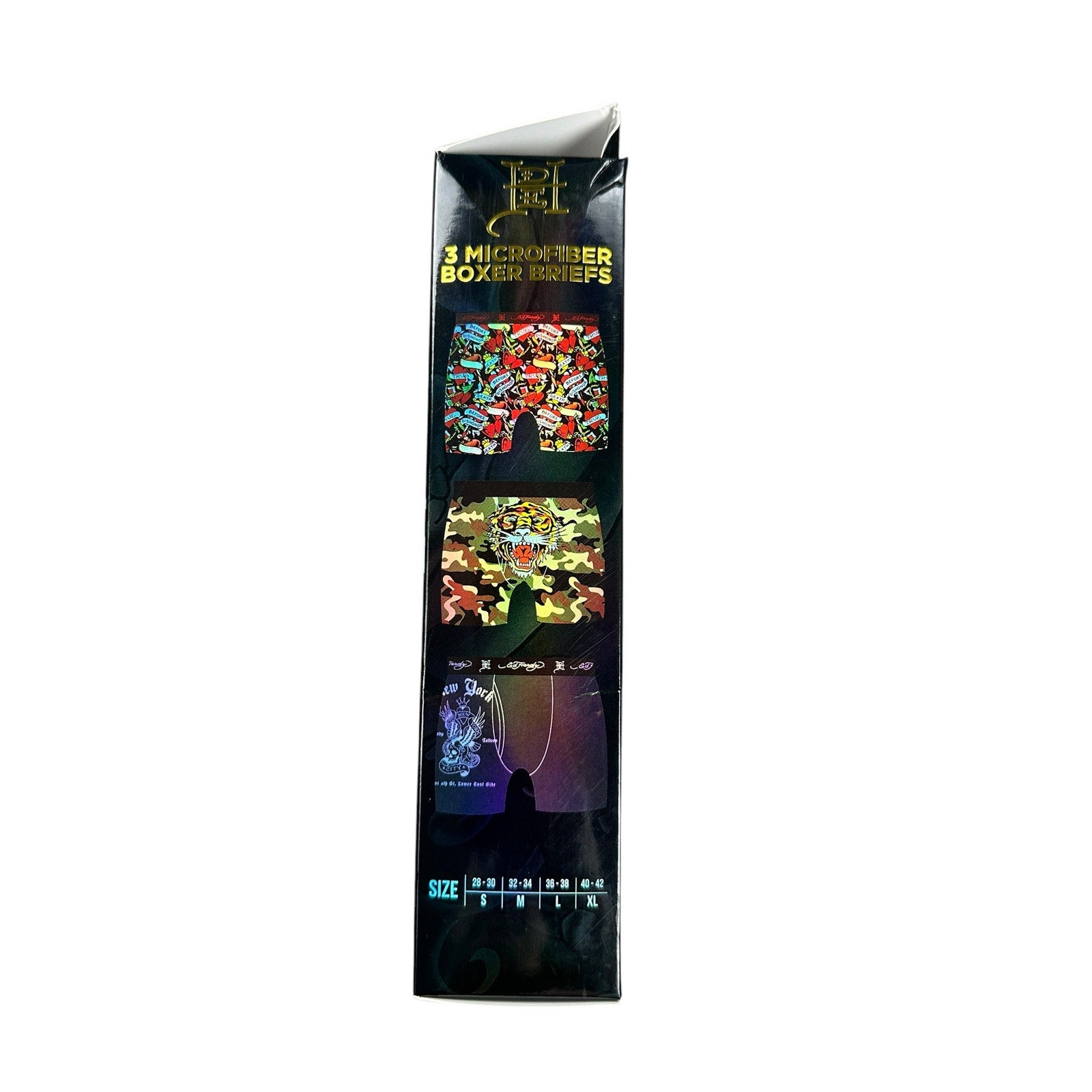 Ed Hardy Micro Modal Microfiber Boxer Briefs 3-Pack in Multi — Size Medium