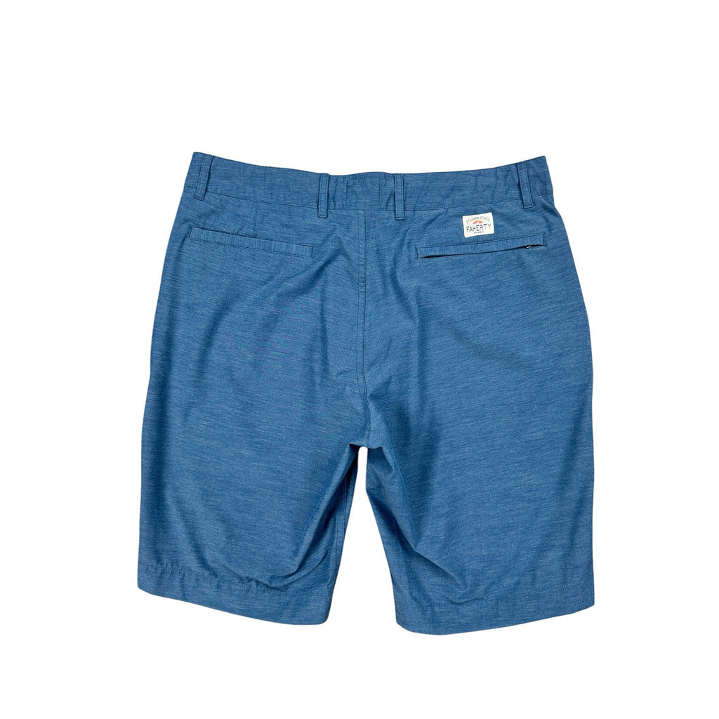 Faherty All Day Performance Shorts in Blue — Size 35 // Preowned