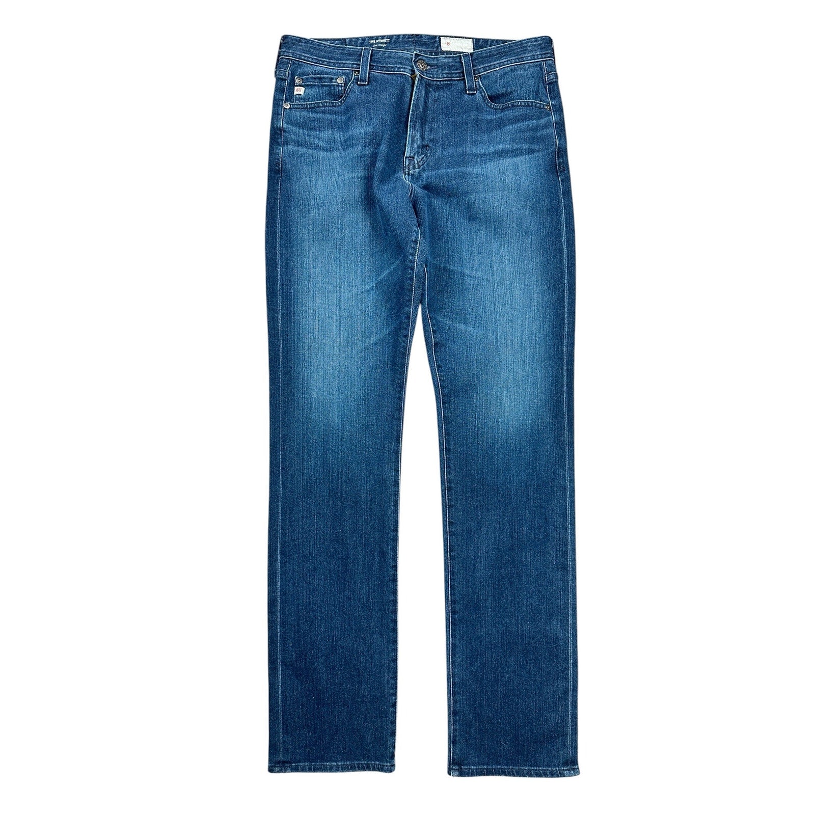 AG Adriano Goldschmied Everett Slim Straight Denim 360 Jean in Blue — Size 32x34 // Preowned