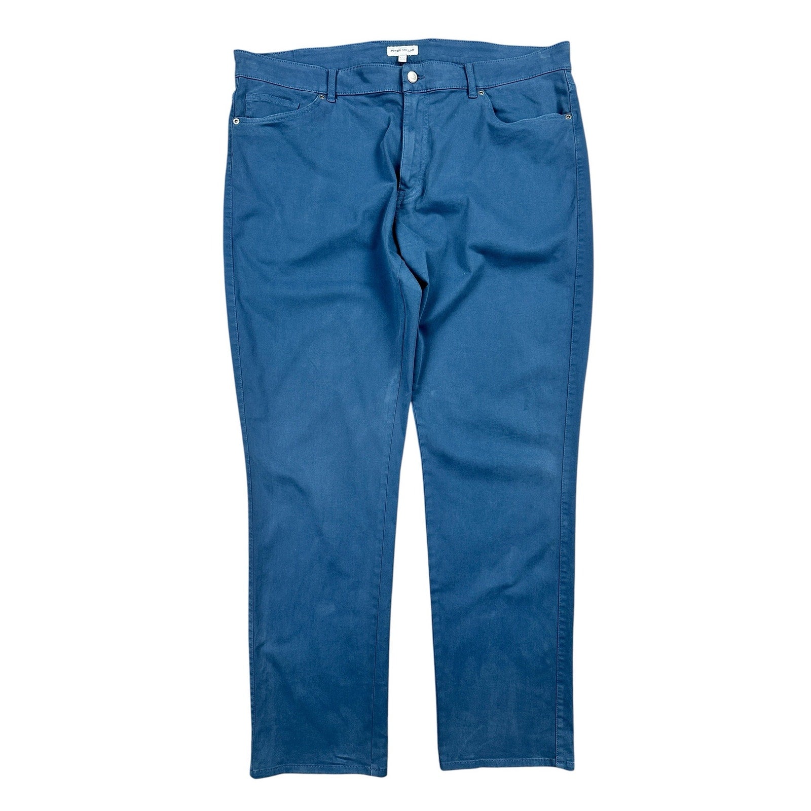 Peter Millar Signature Sateen Classic Fit 5 Pocket Pants in Blue — Size 40x32 // Preowned