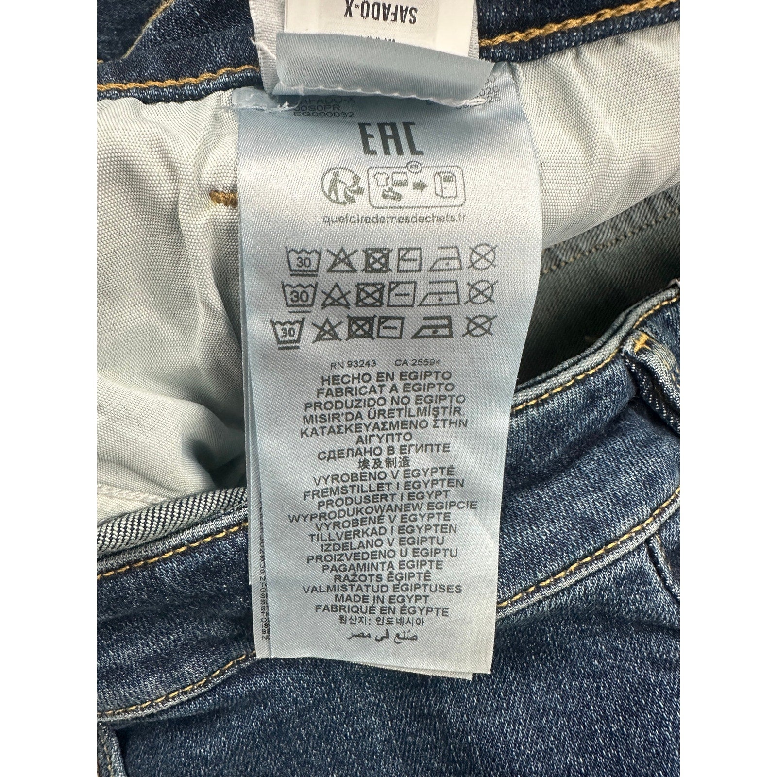 Diesel Safado-X Trouser Denim Jeans in Blue — Size 38x30