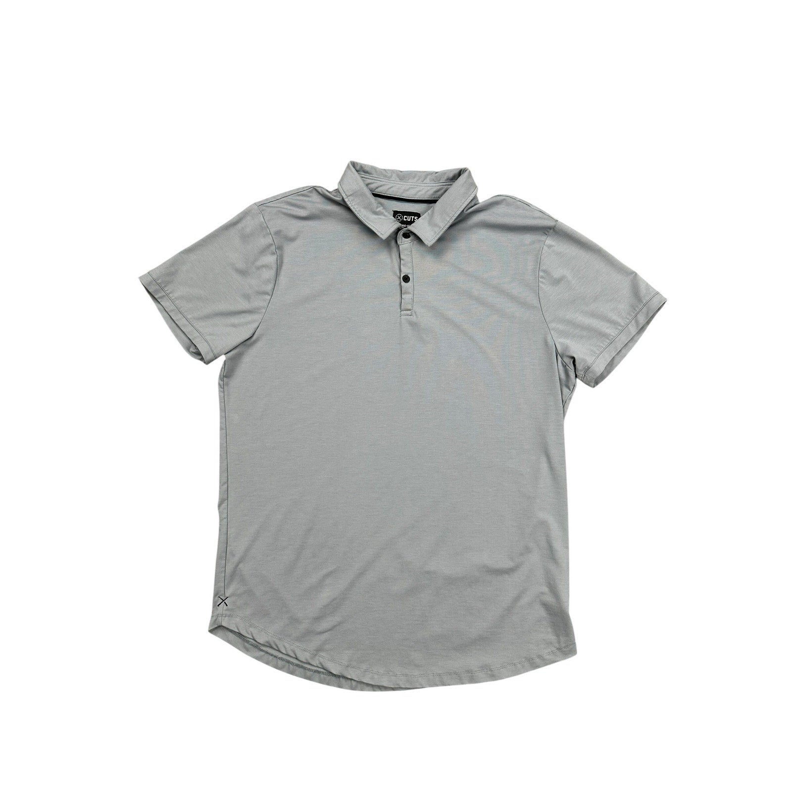 Cuts Pyca Pro Curve Hem Polo Shirt in Gray — Size 2XL // Preowned