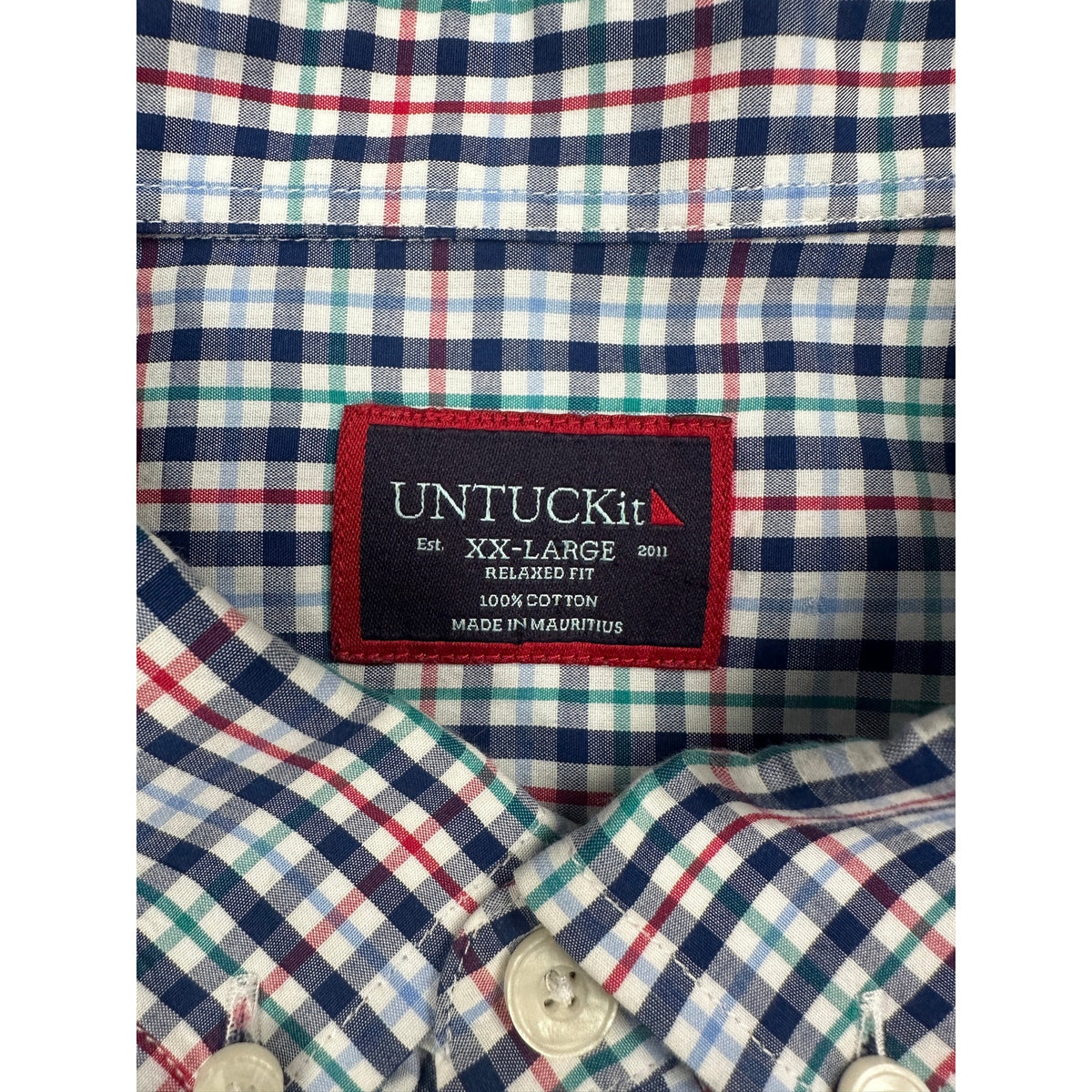 UNTUCKit Loughlin Plaid Relaxed Fit Long Sleeve Shirt — Size 2XL // Preowned