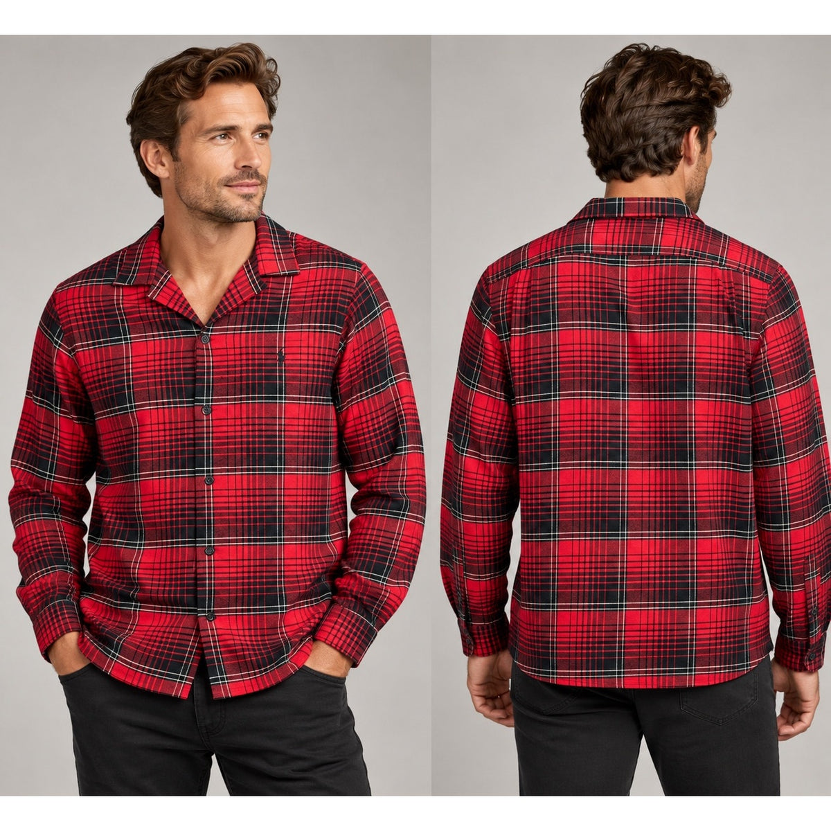 Polo Ralph Lauren Brushed Classic Fit Performance Plaid Long Sleeve Button Down Camp Shirt — Size Large