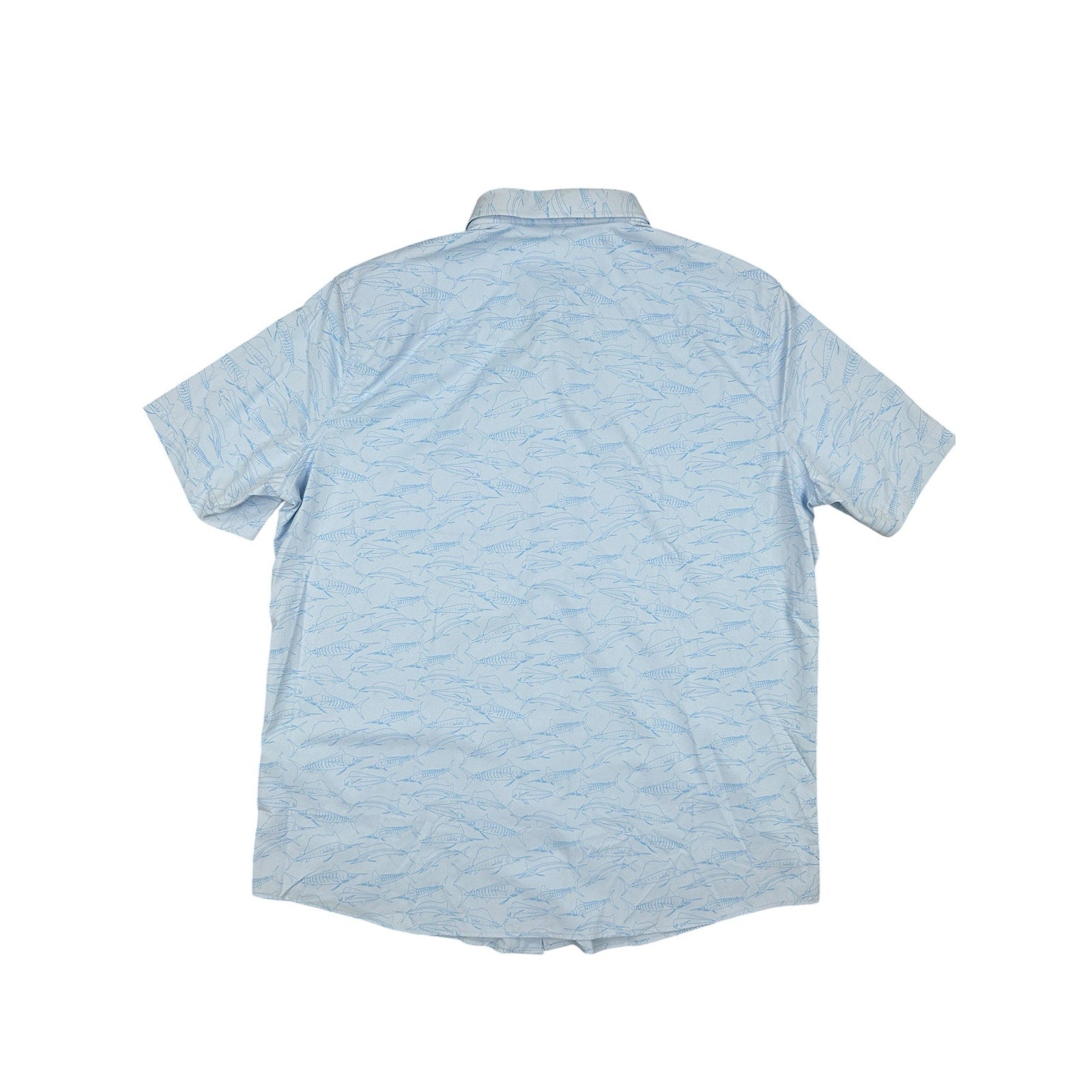 Southern Tide Game Fish Intercoastal Short Sleeve Sport Button Down - Medium