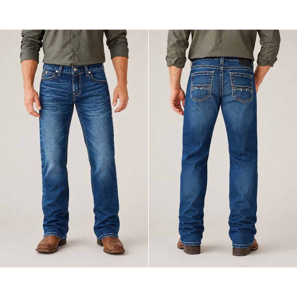 Ariat M7 Rocker Stretch Coltrane Stackable Straight Leg Jean in Silverton — 30x34 // Preowned