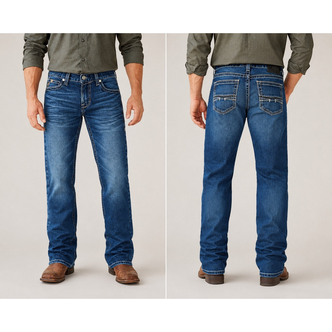 Ariat M7 Rocker Stretch Coltrane Stackable Straight Leg Jean in Silverton — 30x34 // Preowned