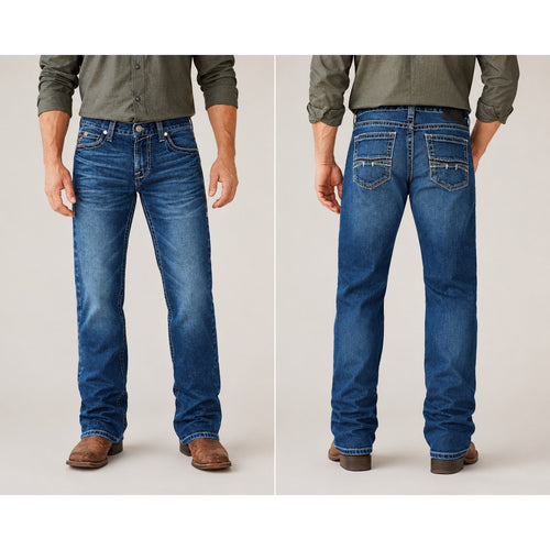 Ariat M7 Rocker Stretch Coltrane Stackable Straight Leg Jean in Silverton — 30x34 // Preowned