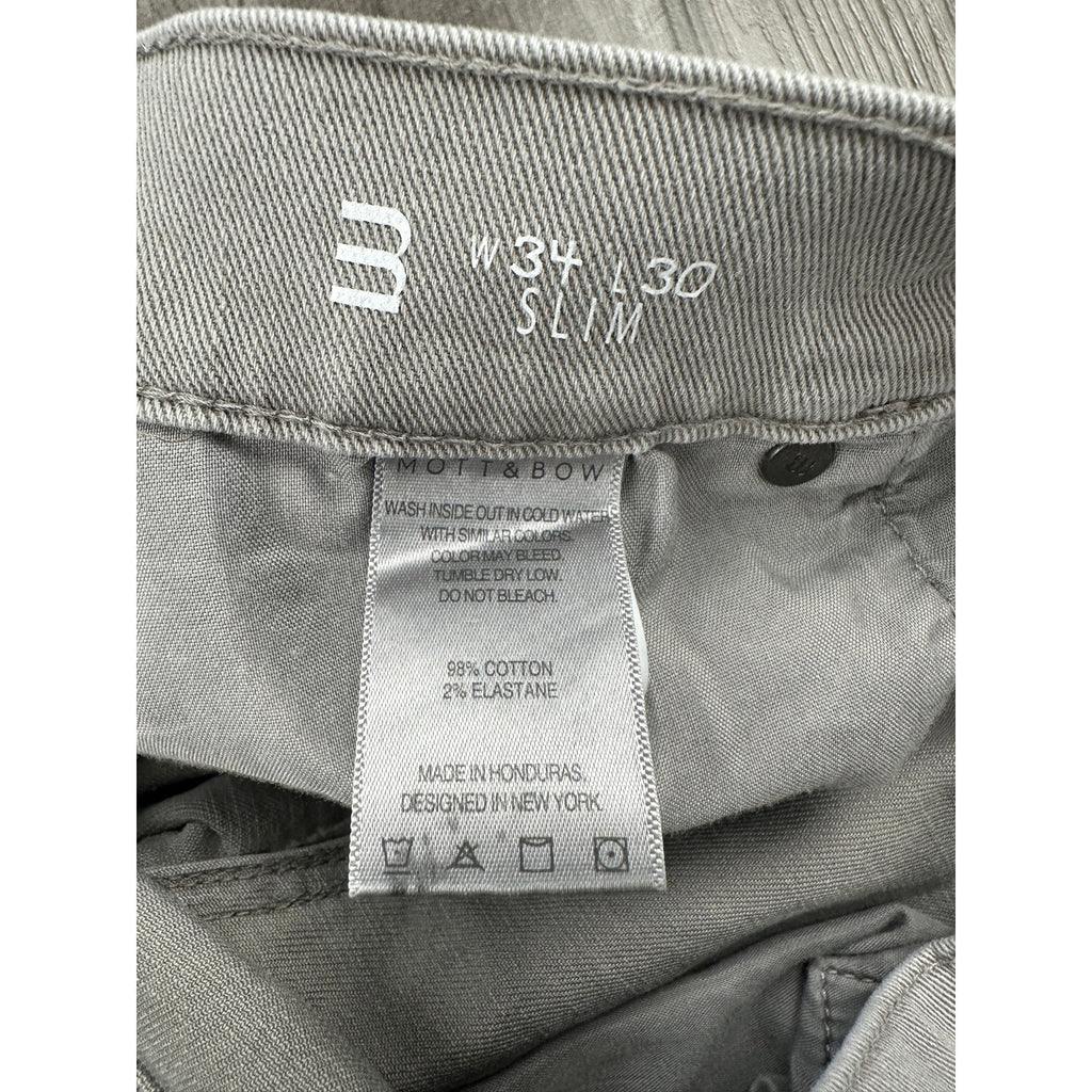 Mott & Bow Slim Mercer Jeans in Gray — Size 34x30 // Preowned