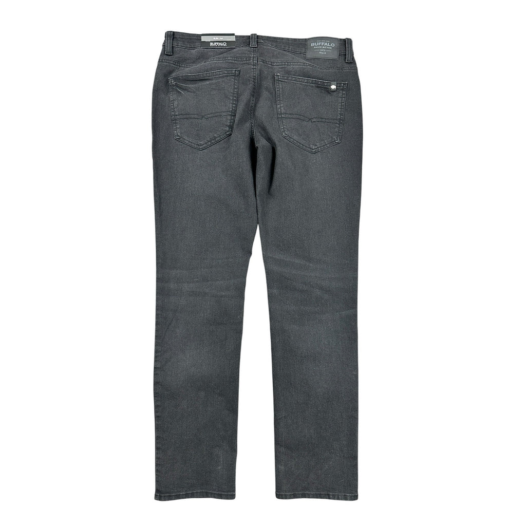 Buffalo David Bitton Ash Slim Stretch Jean in Black Sanded — Size 36x32