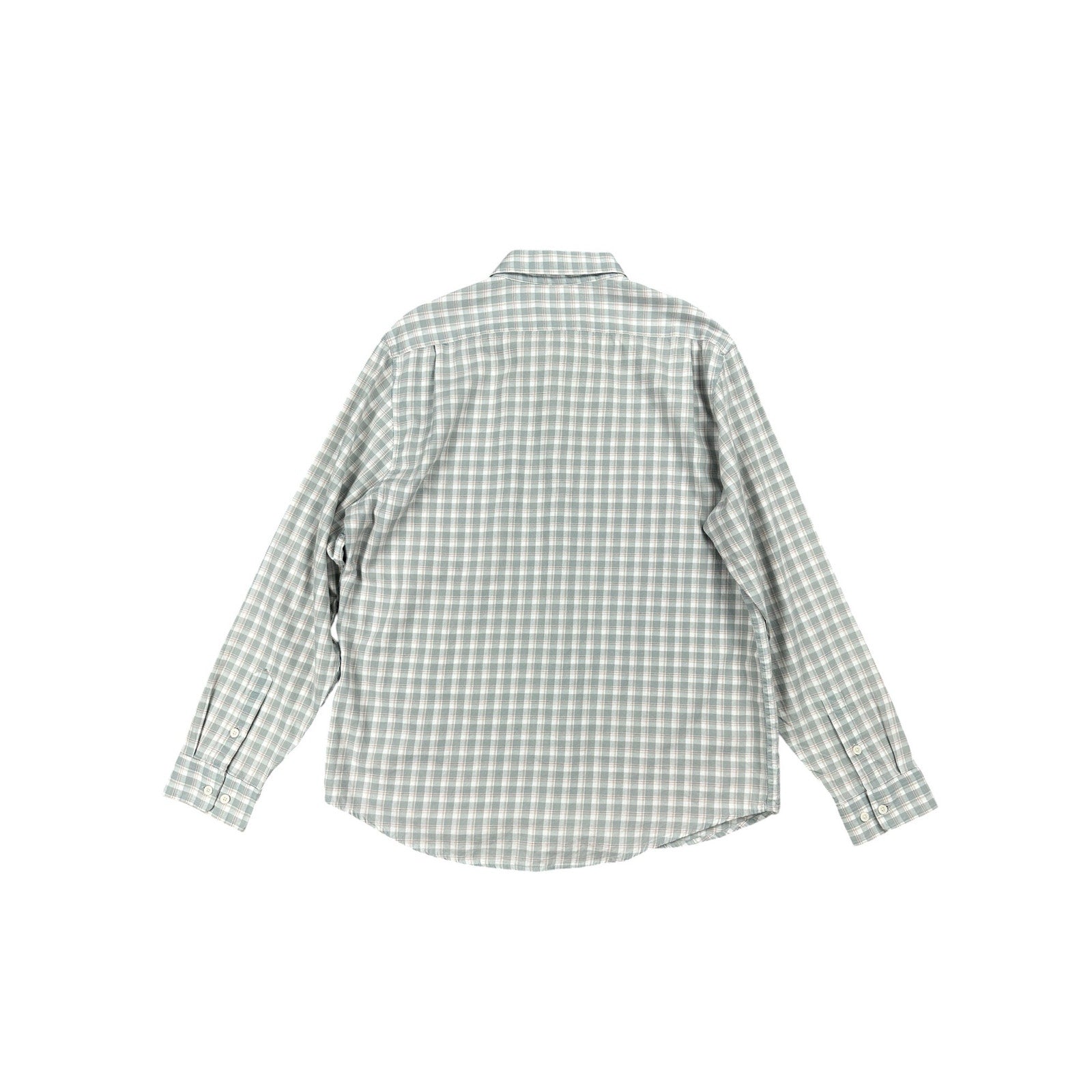 The Normal Brand Plaid Long Sleeve Button Down in Gray Tan Red and White — Size XL // Preowned