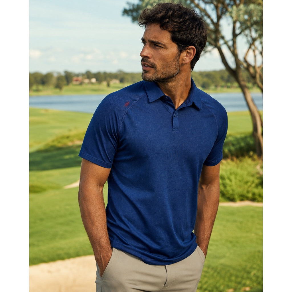 Rhone Delta Pique Performance Polo in Blue — Size 2XL // Preowned