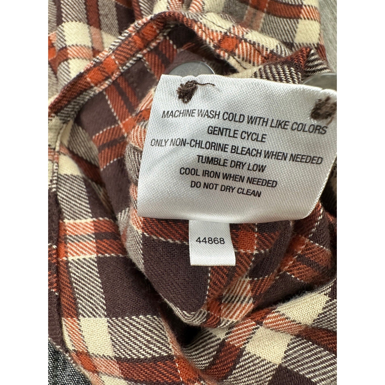 Simms Santee Flannel Camp Plaid Long Sleeve Shirt in Mahogany, Tan — Size XL // Preowned