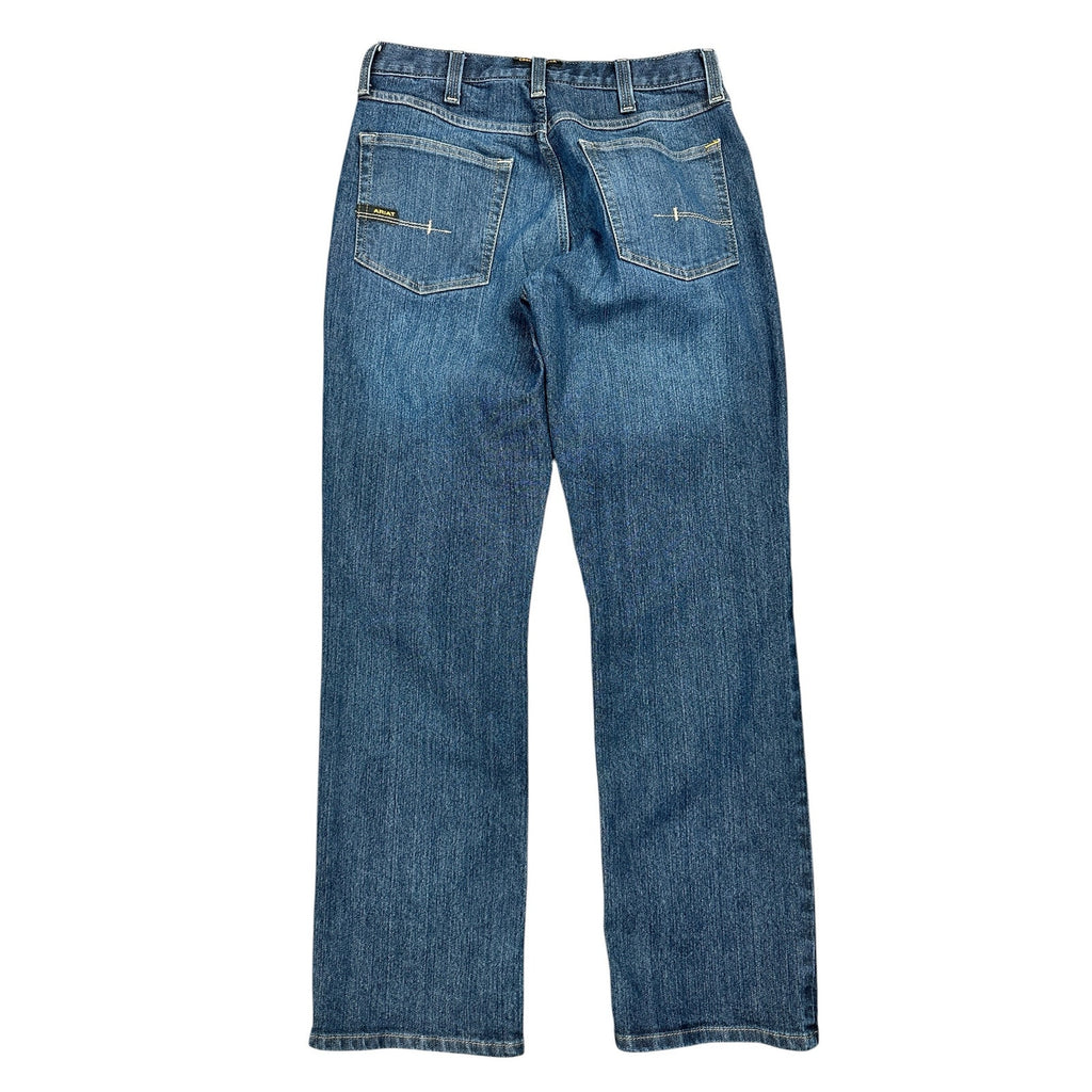 Ariat Rebar M5 Durastretch Stacked Straight Jeans in Blackstone Blue — Size 32x34 // Preowned
