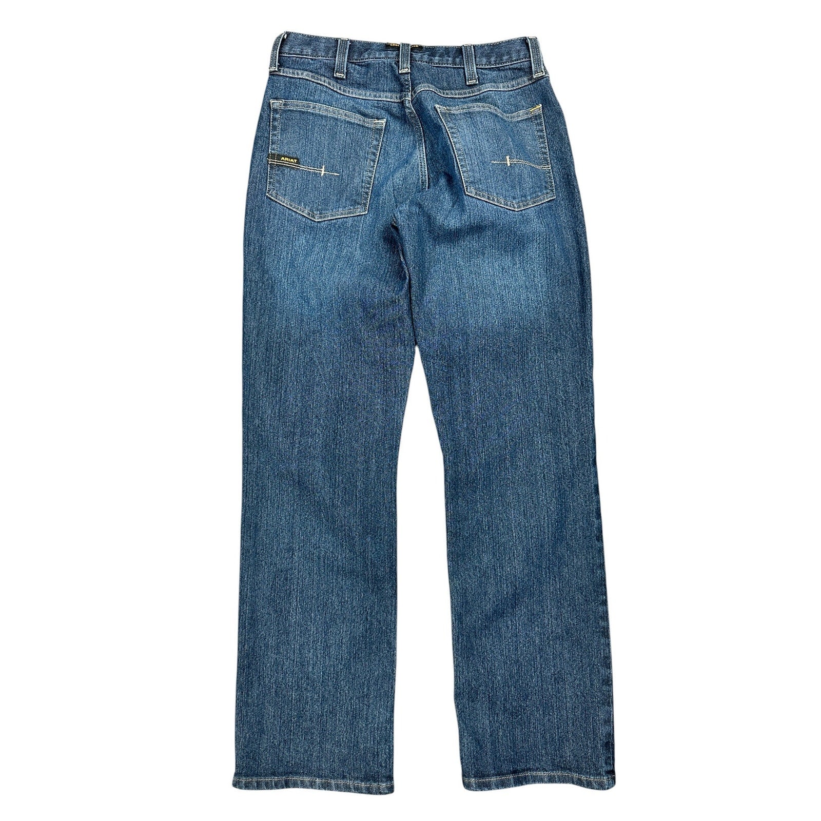Ariat Rebar M5 Durastretch Stacked Straight Jeans in Blackstone Blue — Size 32x34 // Preowned