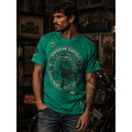Affliction American Customs Live Fast Get Lucky Graphic Tee Green  — Size XL