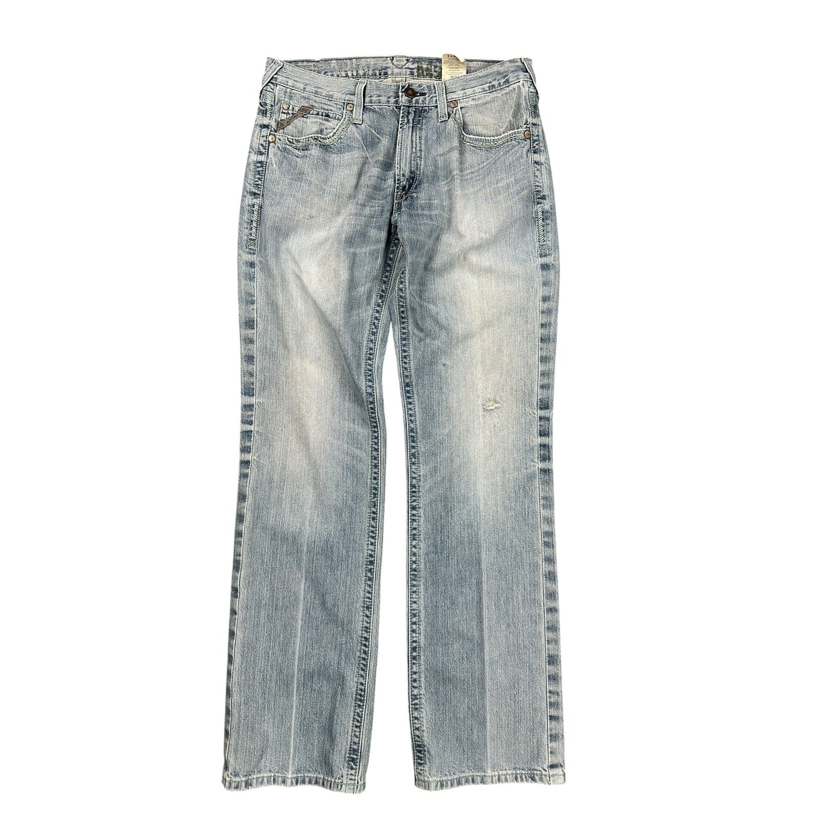 Ariat M5 Straight Gambler Stackable Light Wash Jeans — 34x36