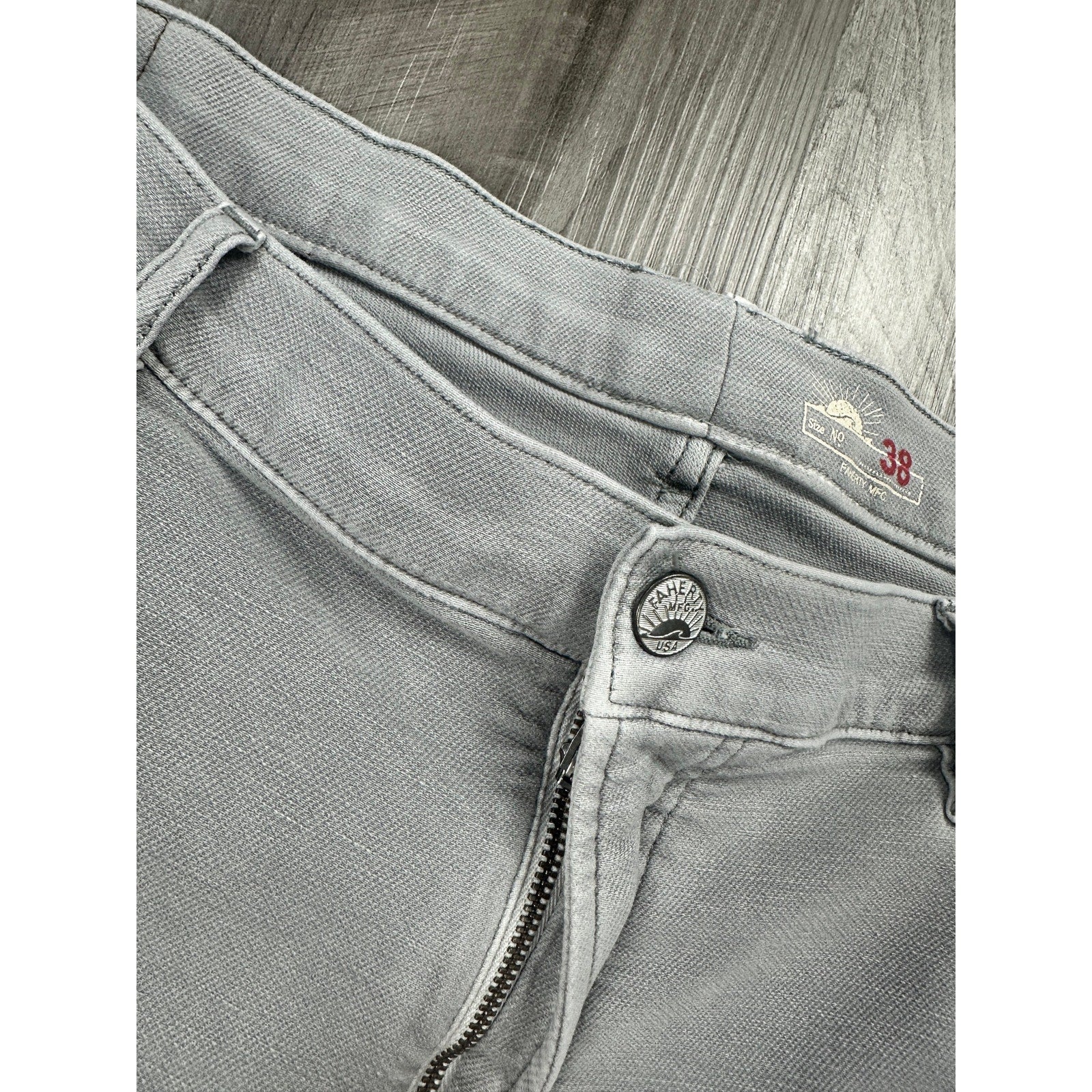Faherty Stretch Terry 5 Pocket Pants in Gray — Size 38 // Preowned