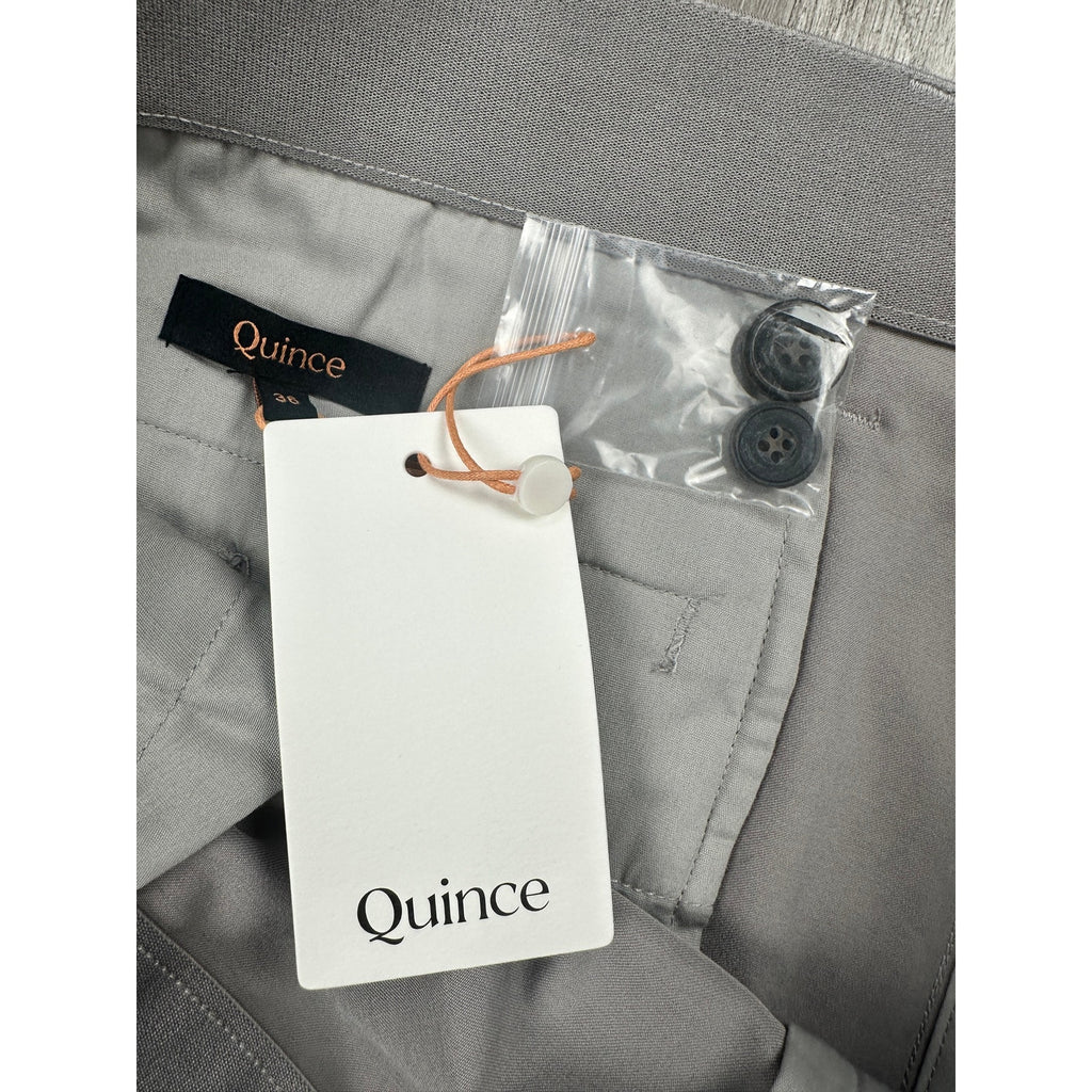 Quince Organic Cotton Coolmax 9" Chino Shorts in Gravel — Size 36