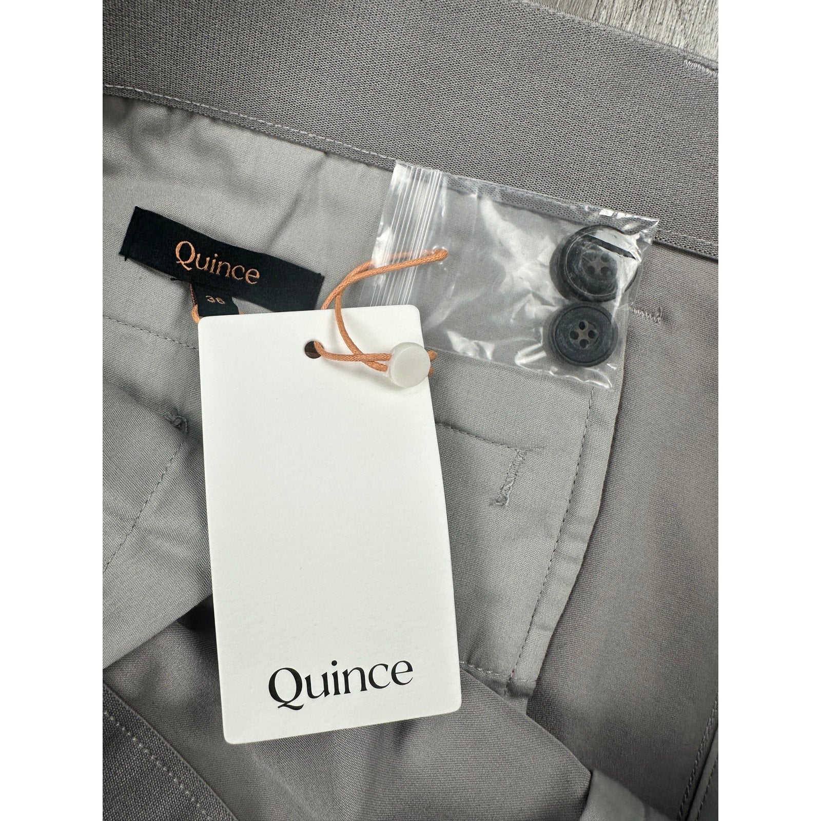 Quince Organic Cotton Coolmax 9" Chino Shorts in Gravel — Size 36