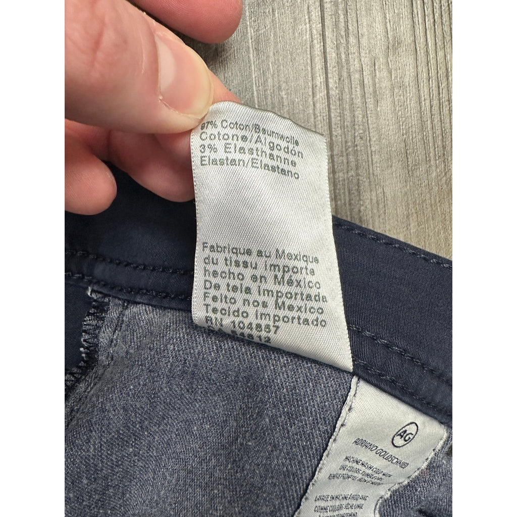 AG Adriano Goldschmied The Tellis Modern Slim Straight Sueded Stretch Sateen Chino Jeans — Size 34x34 // Preowned
