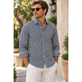 Robert Graham X Collection Tailored Fit Bengal Stripe Long Sleeve Shirt — Size Large // Preowned