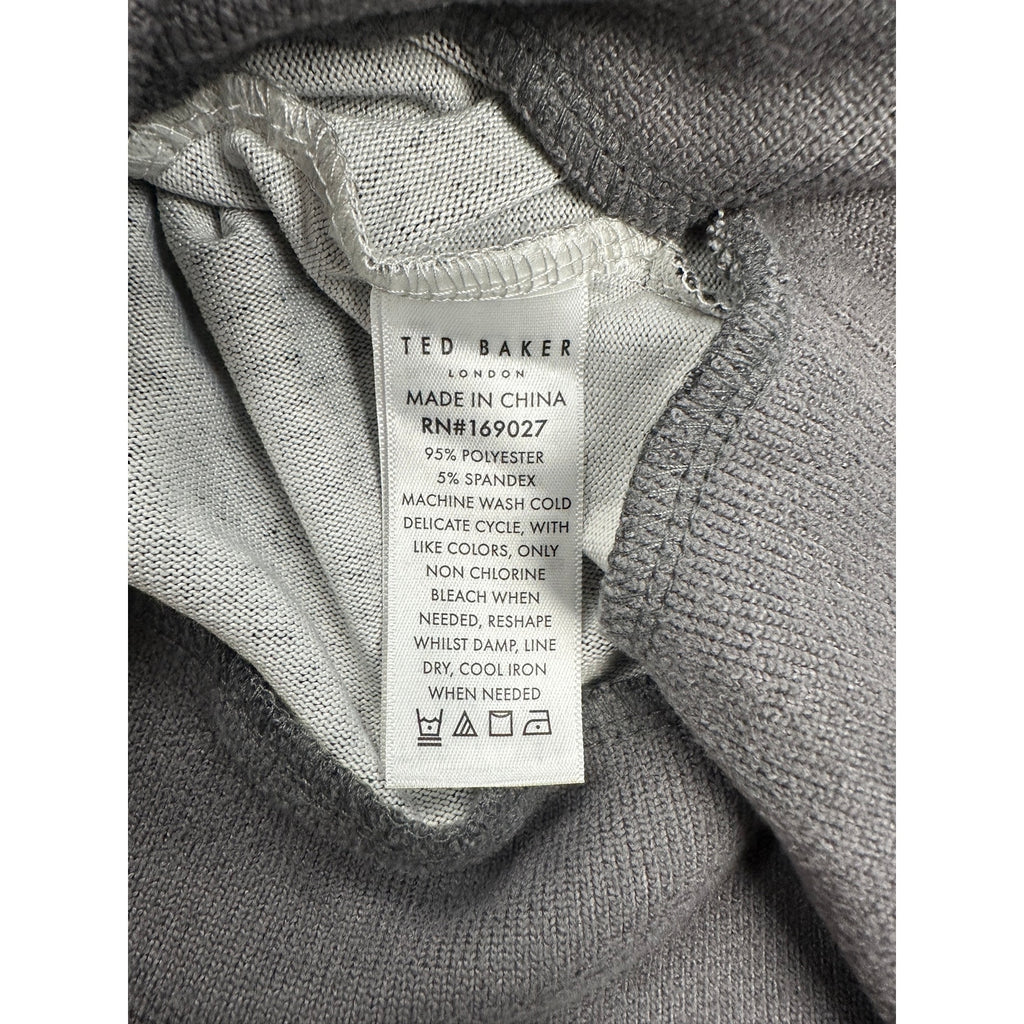 Ted Baker Hacci Single Jersey Full Zip Hoodie in Tornado Heather — Size XL