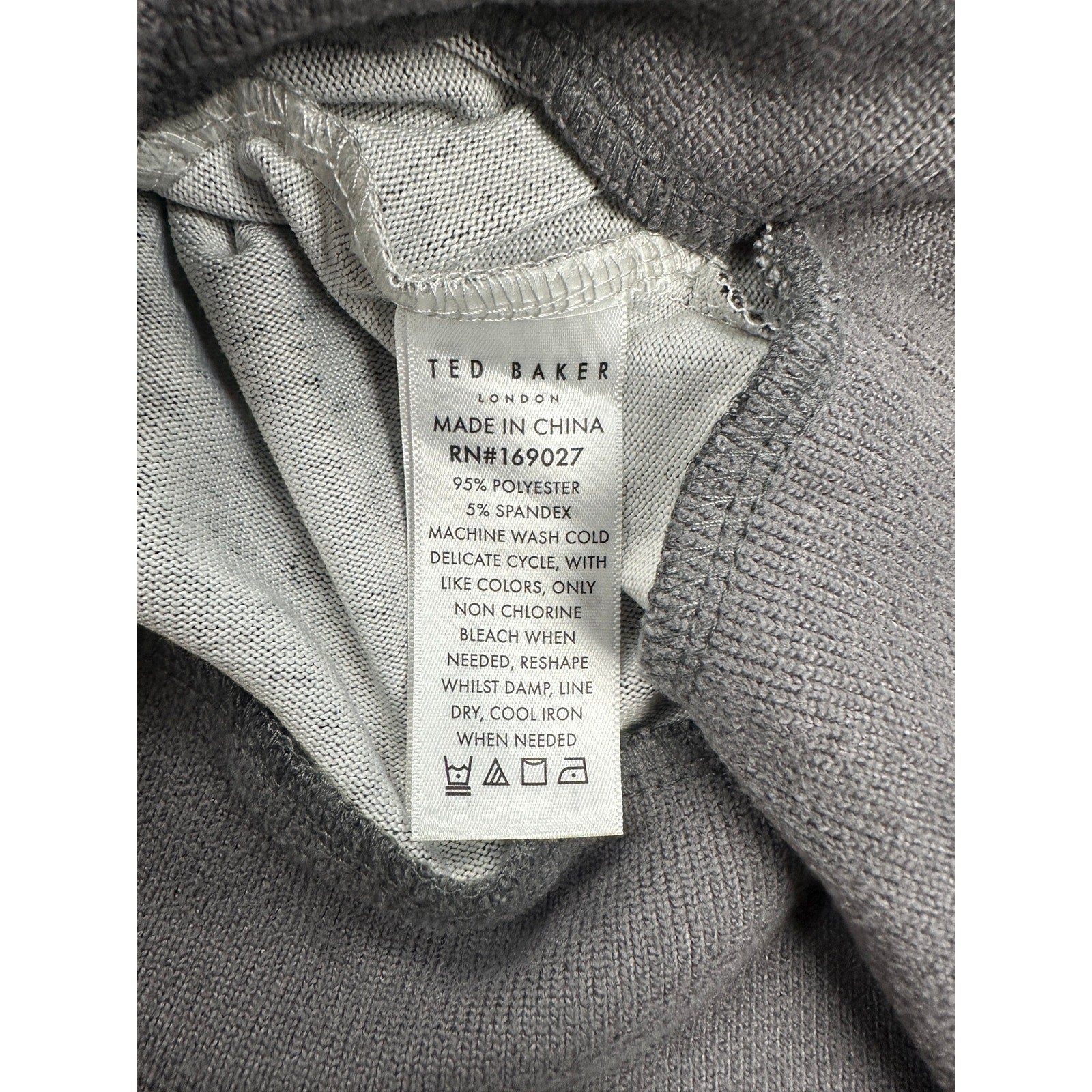 Ted Baker Hacci Single Jersey Full Zip Hoodie in Tornado Heather — Size XL