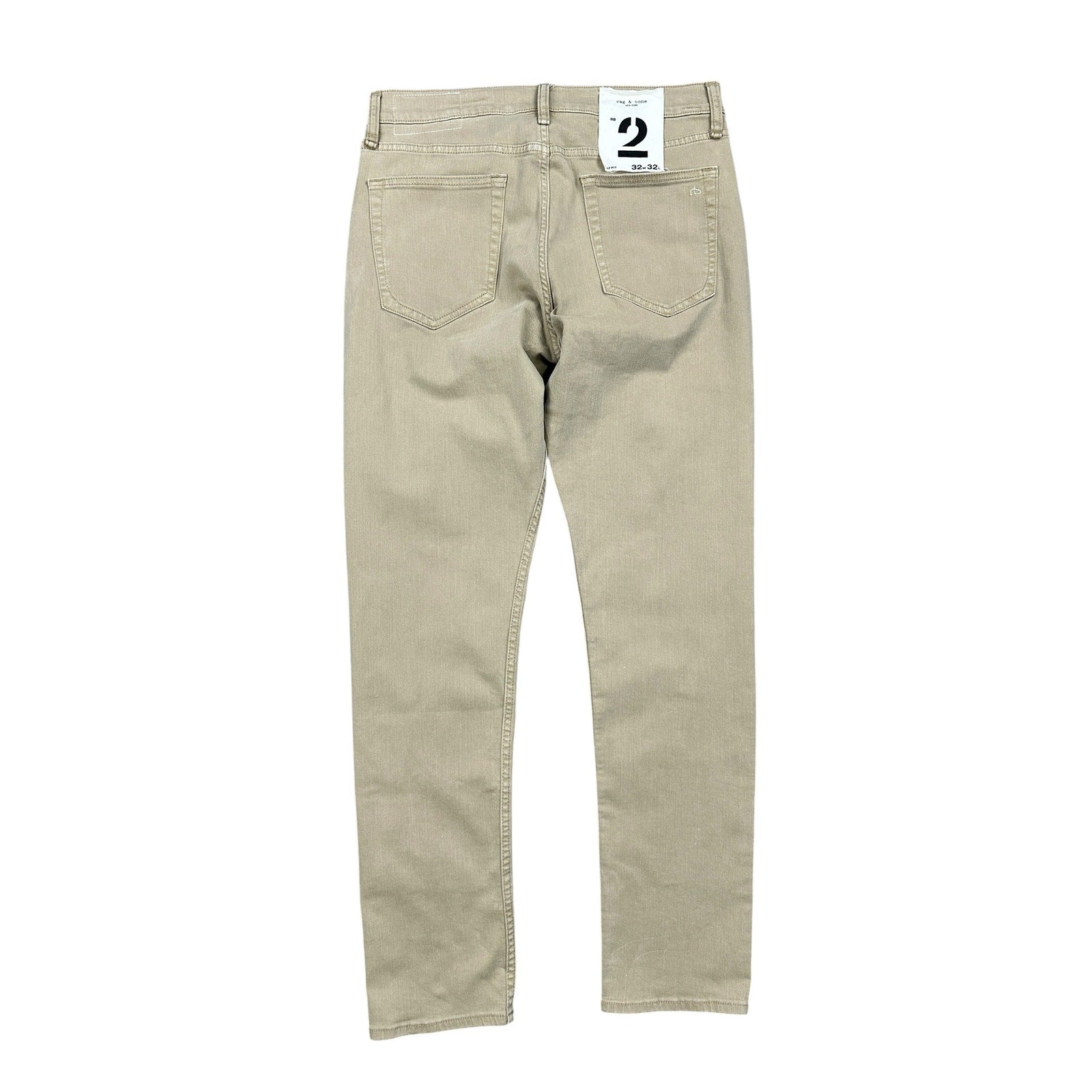 Rag & Bone RB 2 Slim Fit Jeans in Beige — Size 32x32