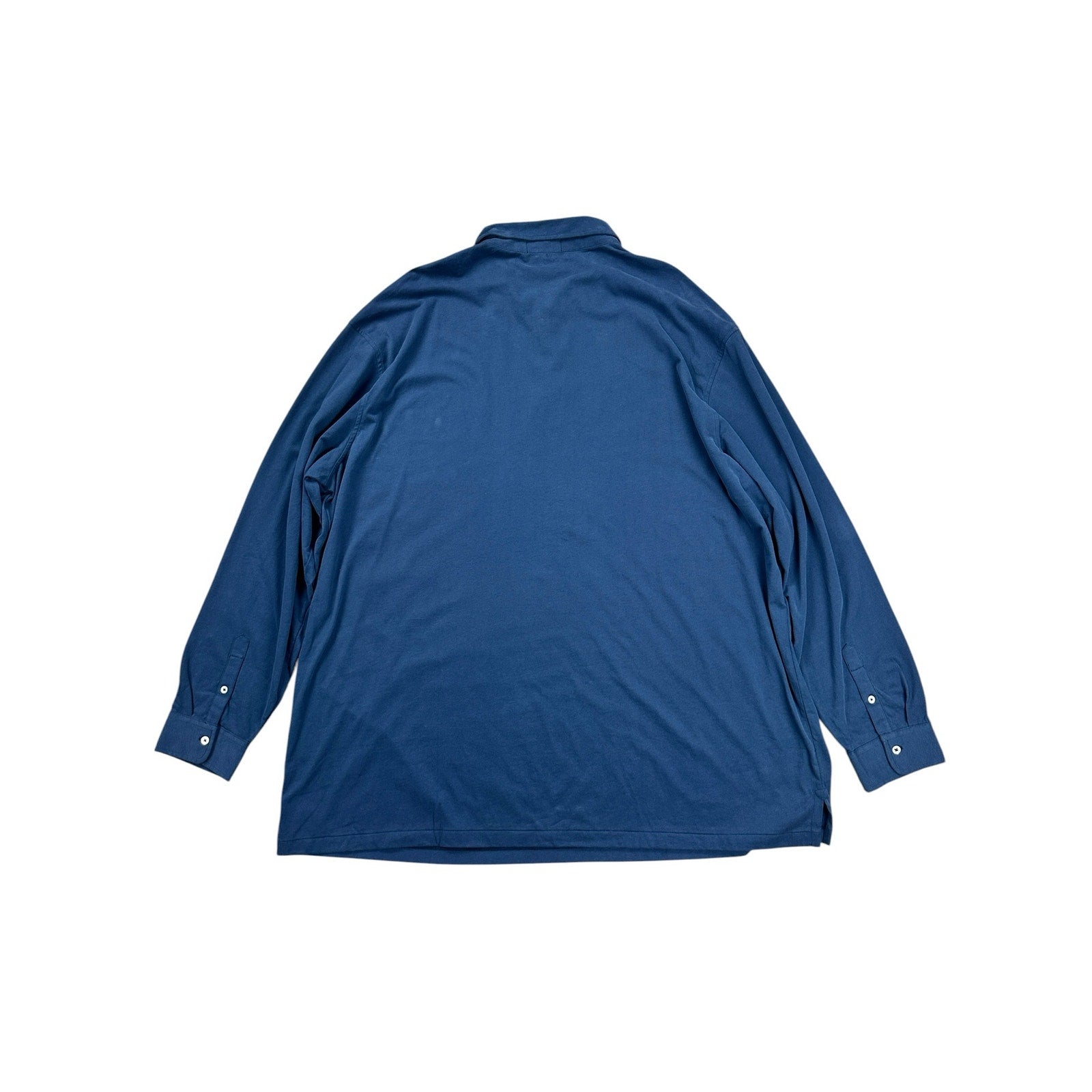 Polo Ralph Lauren Old Classics Sueded Jersey Long Sleeve Polo in Navy — Size 4XLT