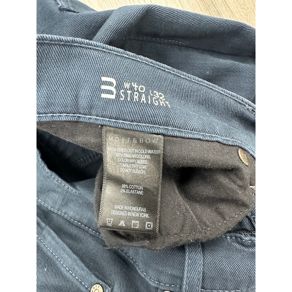 Mott & Bow Straight Mercer Jeans in Blue — Size 40x32 // Preowned