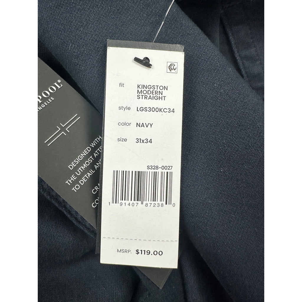 Liverpool Los Angeles Kingston Modern Straight Stretch Jean in Navy — Size 31x34