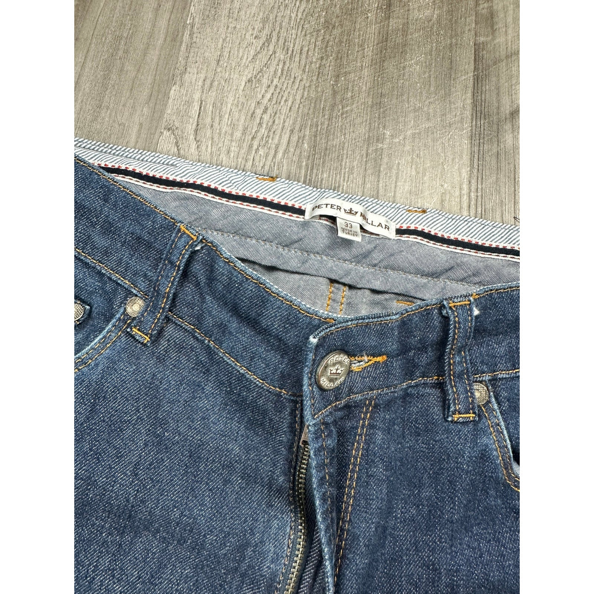 Peter Millar Straight Leg Stretch Denim Jeans — Size 33 // Preowned