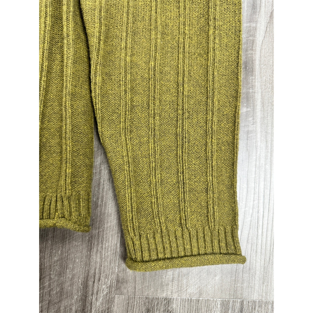 Todd Snyder Textured Mini Cable Crewneck Sweater in Lemongrass — Size Large