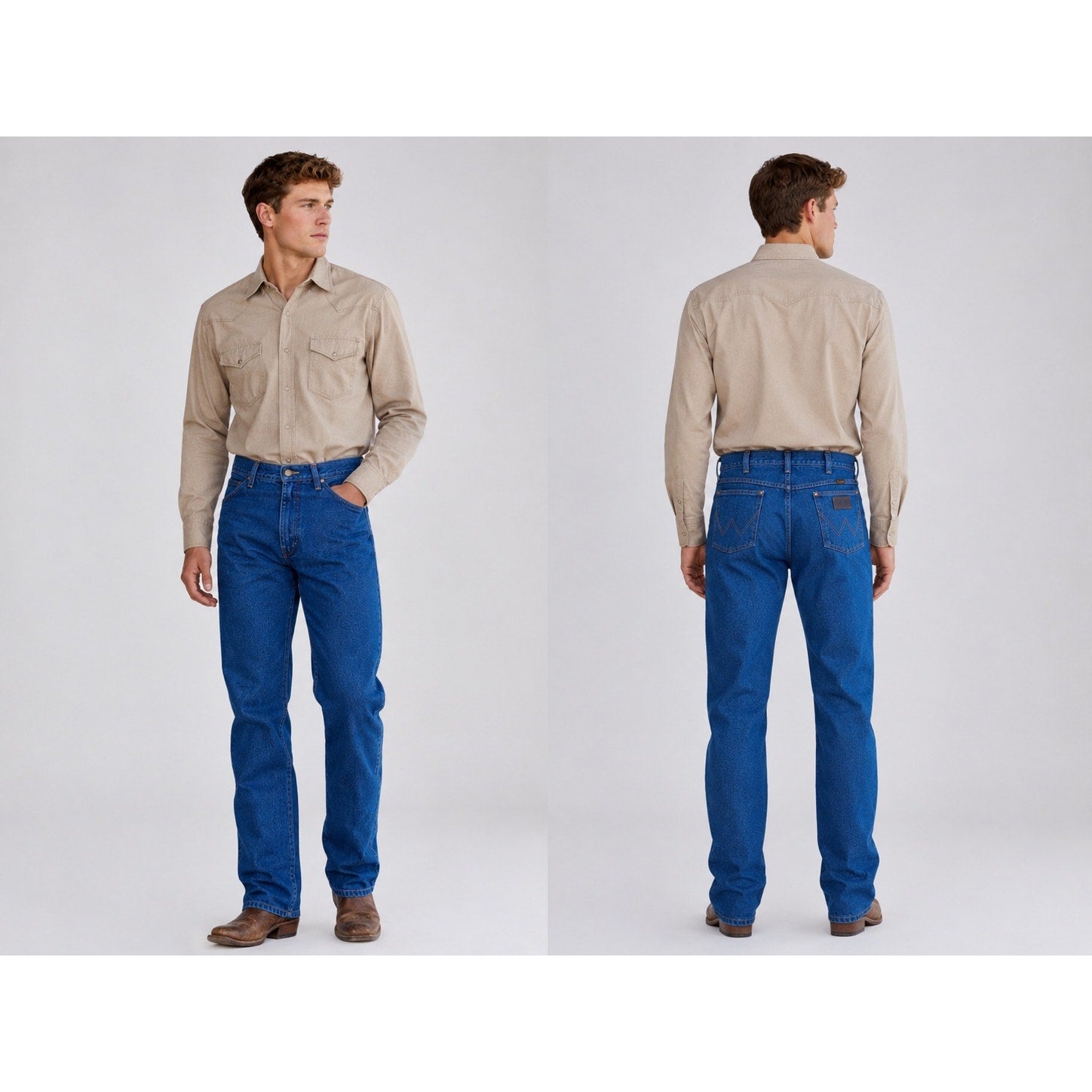 Wrangler Cowboy Cut Slim Fit Jean in Blue — Size 40x36