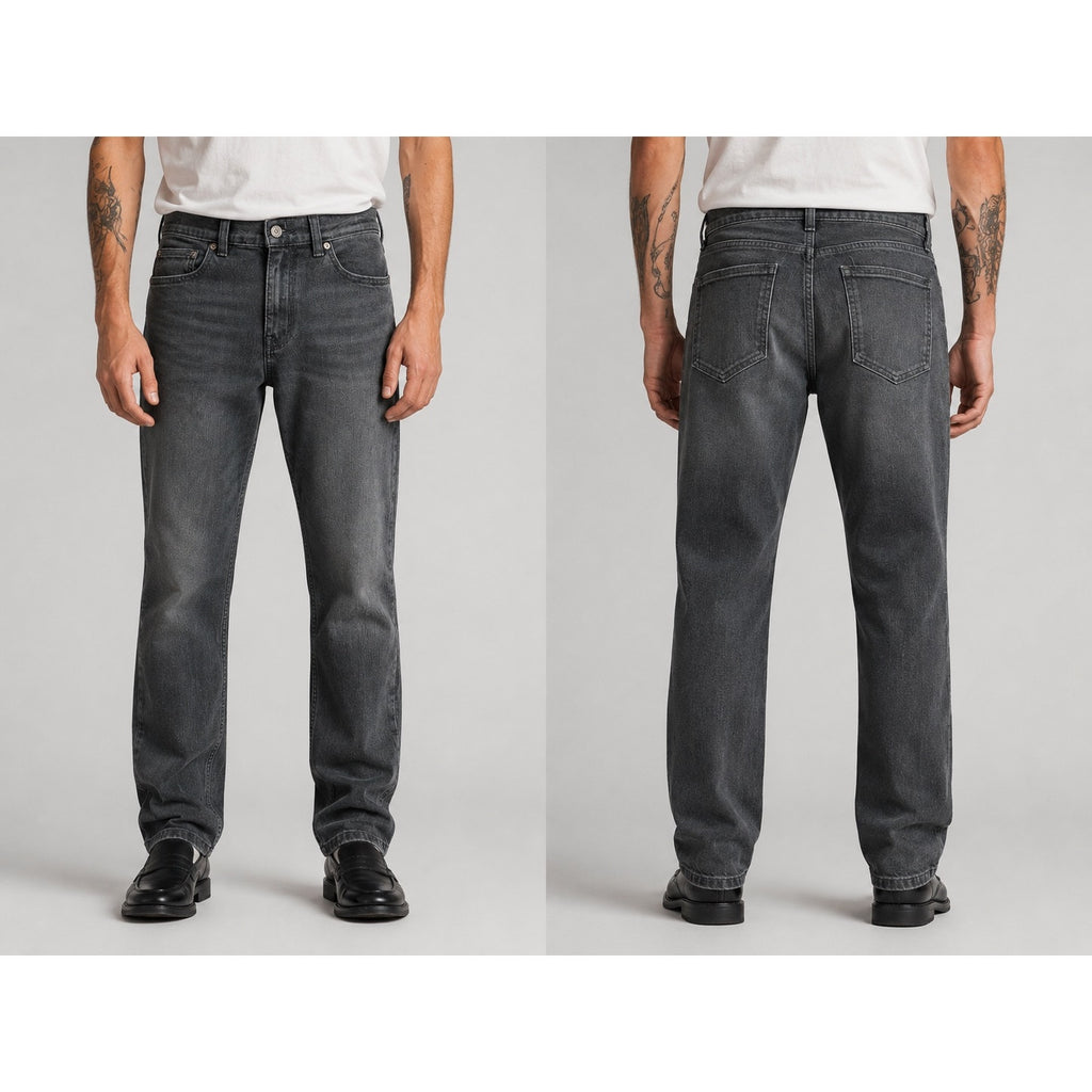 Mugsy Mags Modern Slim Straight Stretch Jean in Washed Black — Size 30x30 // Preowned