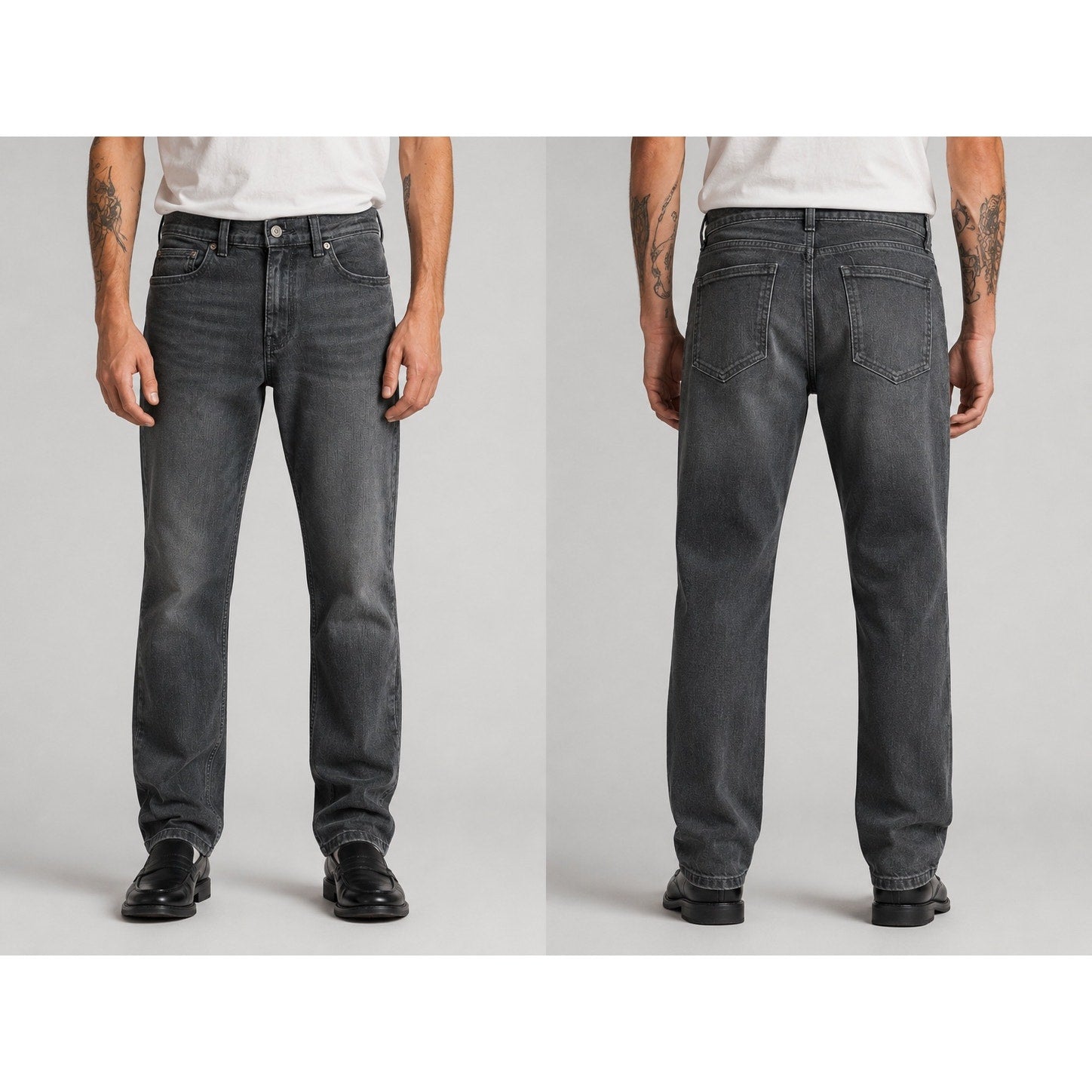 Mugsy Mags Modern Slim Straight Stretch Jean in Washed Black — Size 30x30 // Preowned