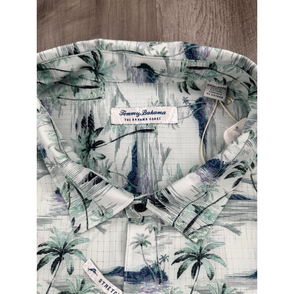 Tommy Bahama Bahama Coast Oceanic Oasis Long Sleeve Shirt in Lapland Green — Size 3XL