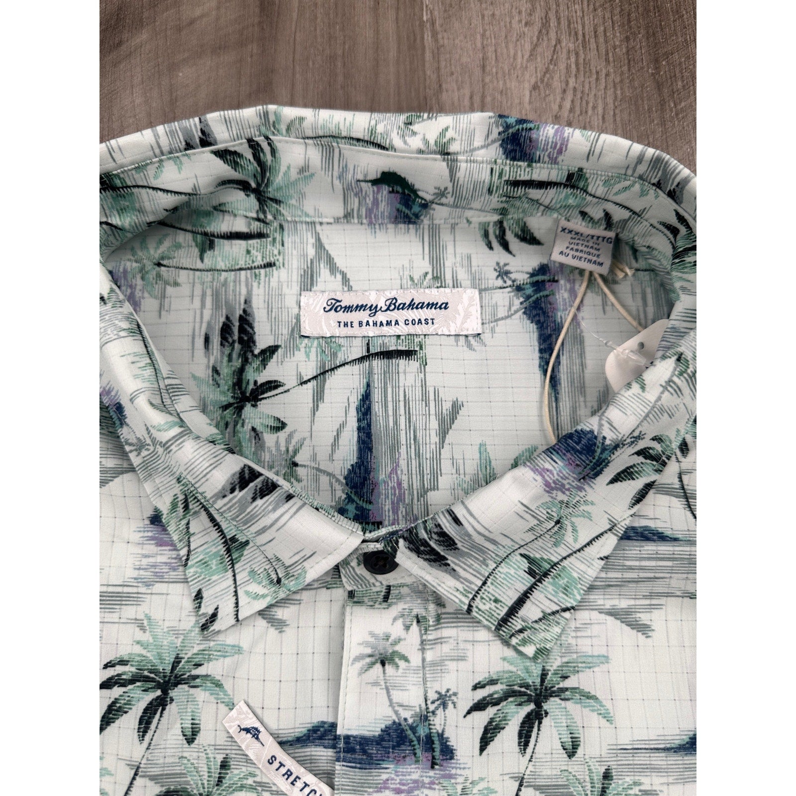 Tommy Bahama Bahama Coast Oceanic Oasis Long Sleeve Shirt in Lapland Green — Size 3XL