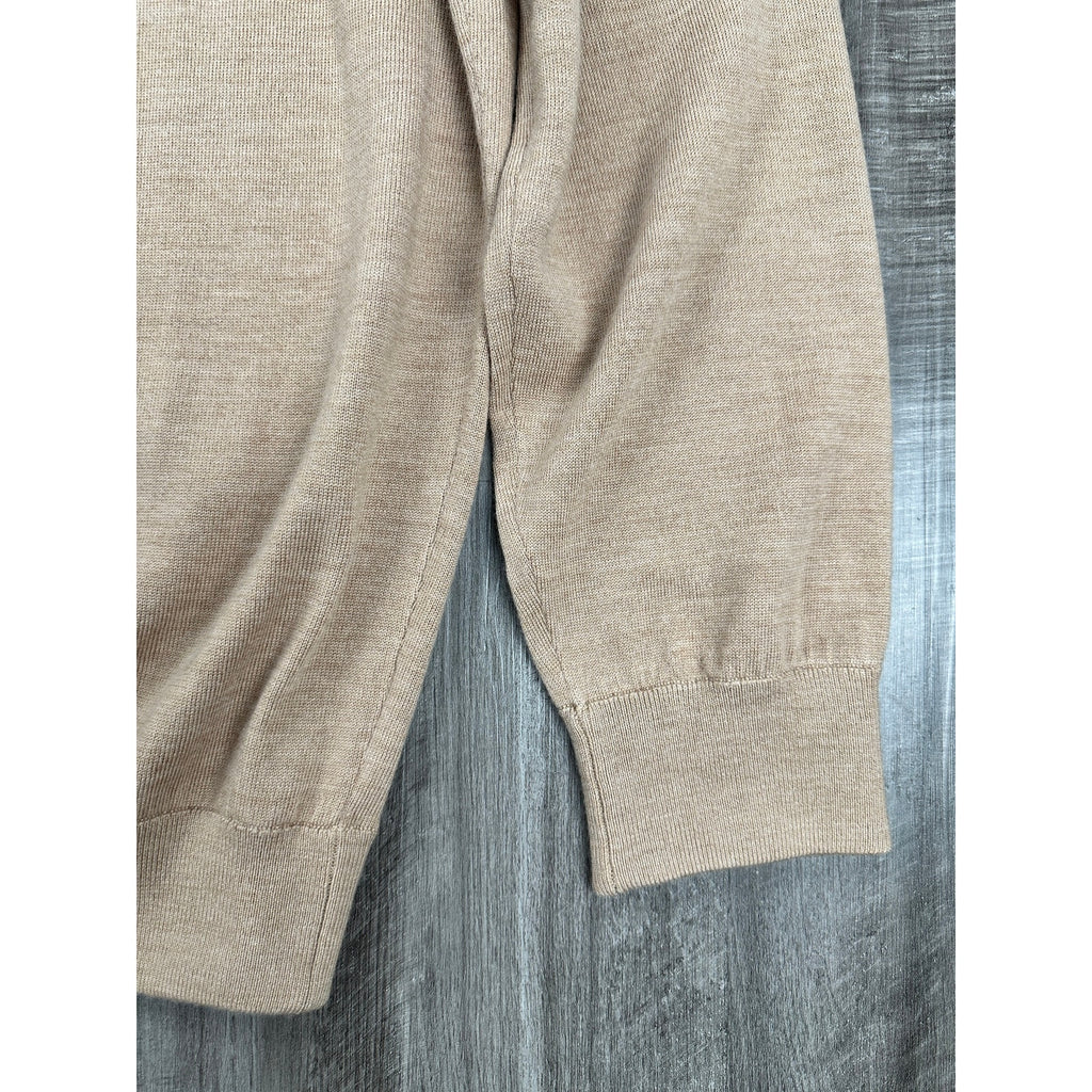 Mizzen+Main Preston Crewneck Sweater in Medium Beige — Size 2XL
