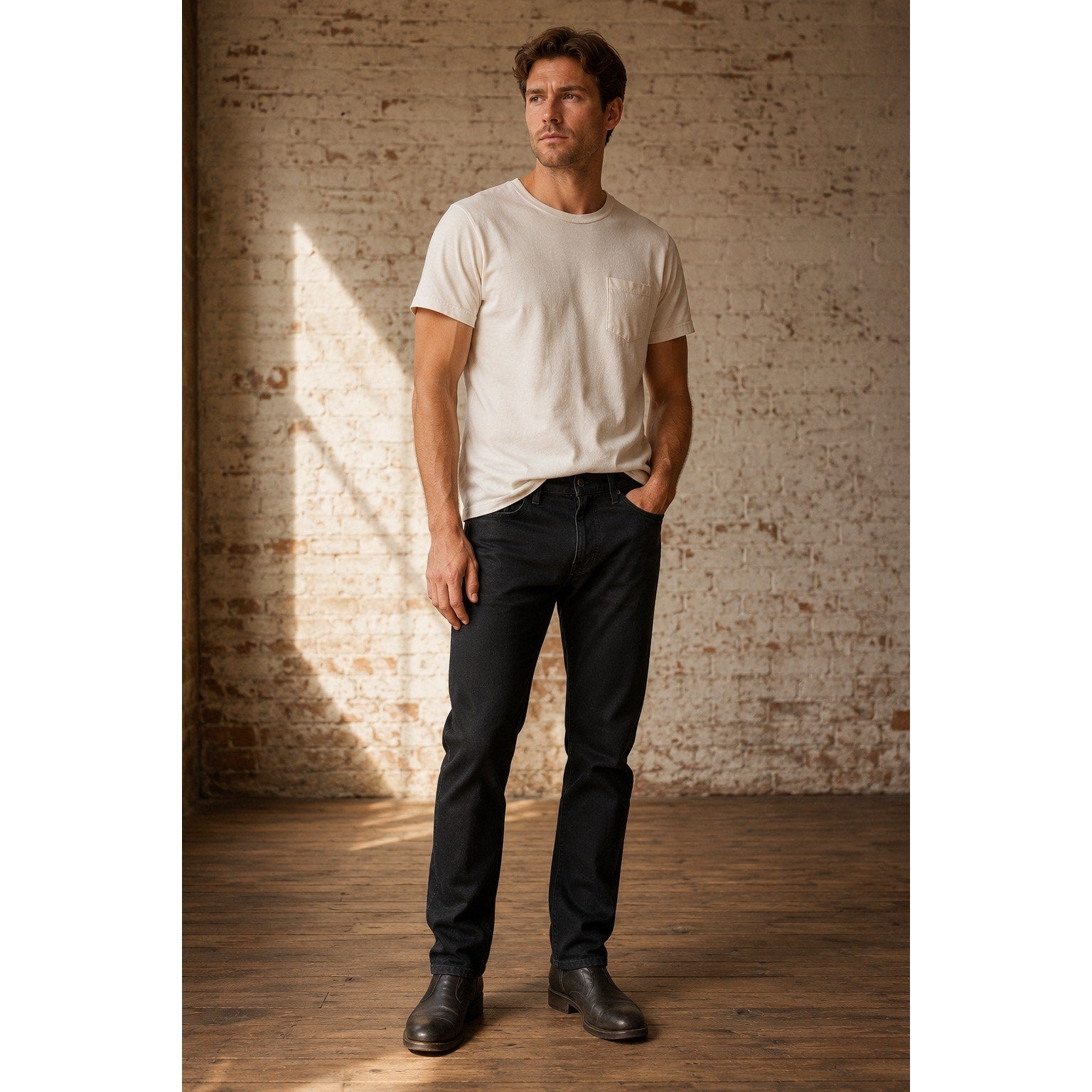 Joe's Jeans The Brixton Straight + Narrow Jean in Griffith Black — Size 33