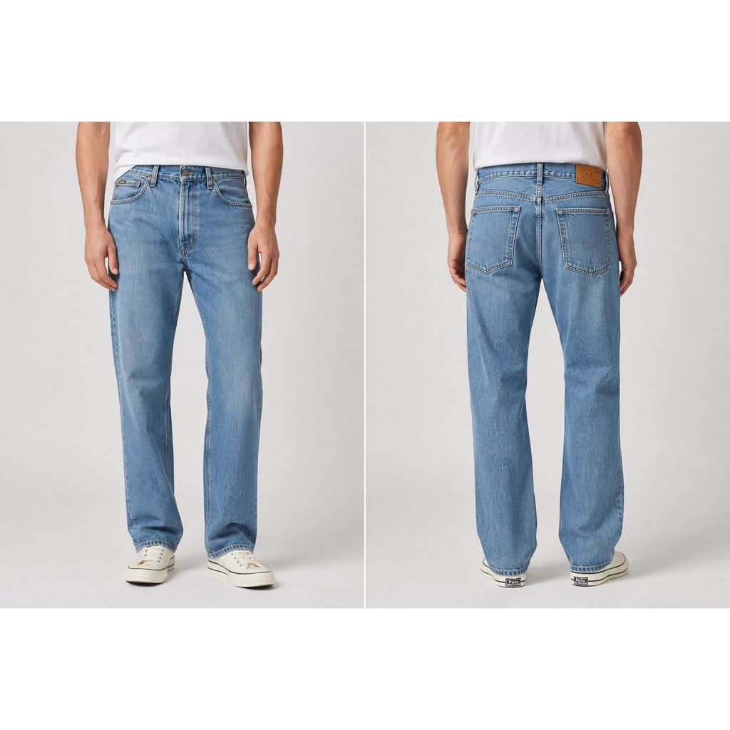 Polo Ralph Lauren Hampton Relaxed Straight Jeans in Blue — Size 38x30 // Preowned