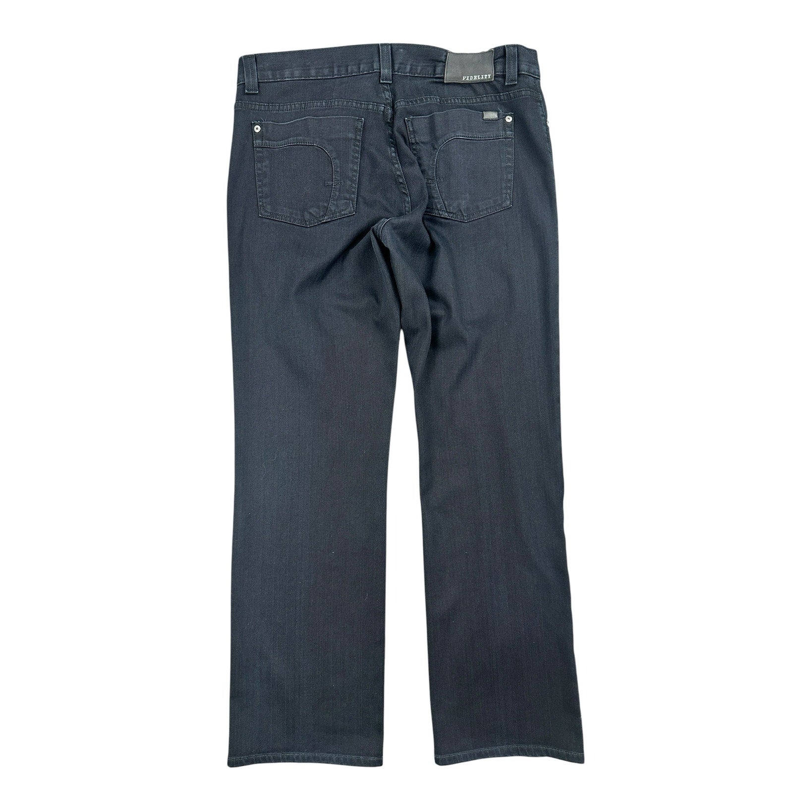 Fidelity Straight Leg Generation Noir Jean in Generation Noir Black — Size 36 // Preowned