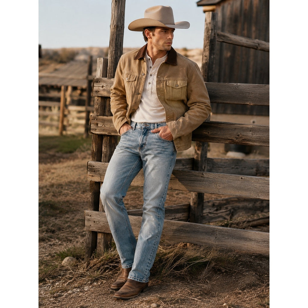 Wrangler Retro Slim Straight Jeans in Blue — Size 30x32 // Preowned