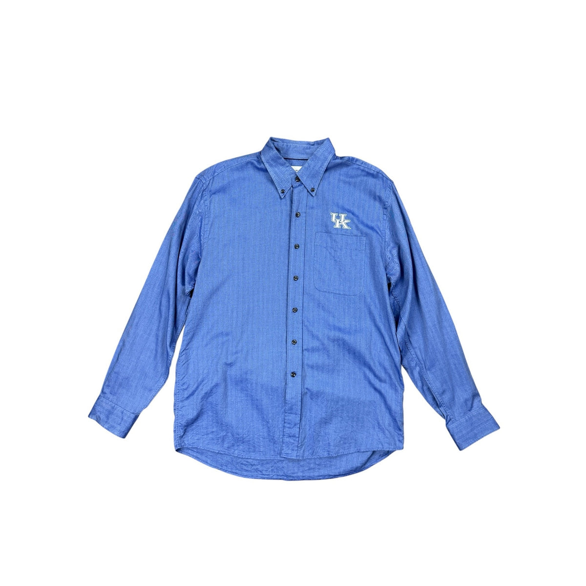 Cutter & Buck Kentucky Wildcats Herringbone Long Sleeve Button Down Shirt — Size Medium // Preowned